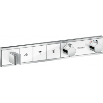 Термостатический смеситель встраиваемый HANSGROHE RainSelect 15356400 С ВНУТРЕННЕЙ ЧАСТЬЮ белый/хром