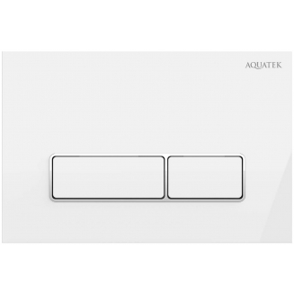 Кнопка для инсталляции AQUATEK KDI-0000061 (HA) белый глянец, клавиши прямоугольные