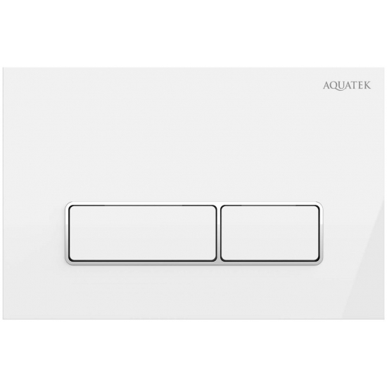 Кнопка для инсталляции AQUATEK KDI-0000061 (HA) белый глянец, клавиши прямоугольные