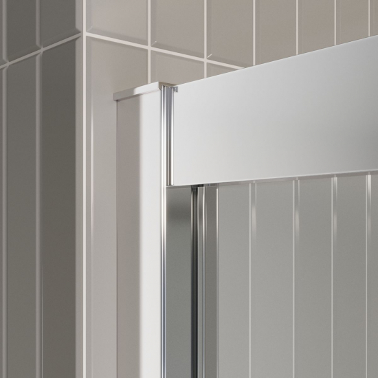 Душевая дверь в нишу BelBagno LUCE-BF-1-100-C-Cr стекло прозрачное, профиль хром