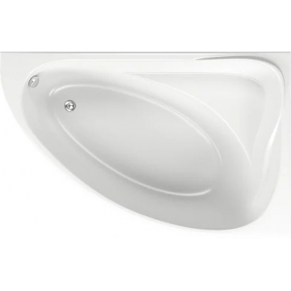 Акриловая ванна BAS Милан R 170x110 см, угловая, с каркасом, четверть круга