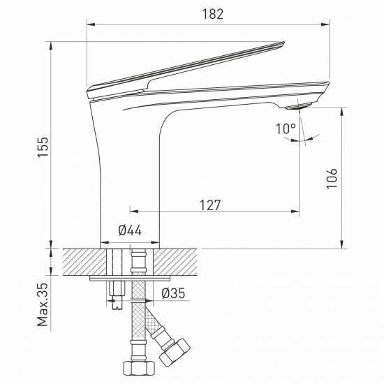 Смеситель для раковины MIXLINE Plus Real ML25-04