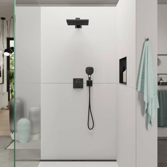 Лейка для душа HANSGROHE Raindance Select E 26520340 шлифованный чёрный хром