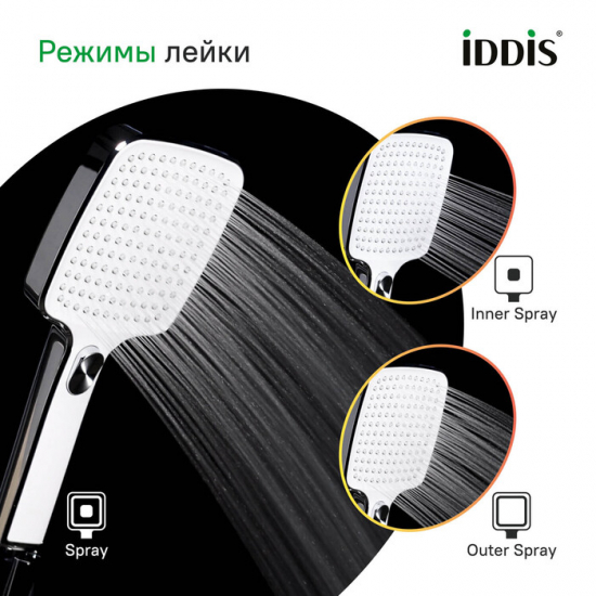 Лейка для душа IDDIS Esper ESP3FCSi18 хром, белый