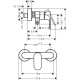 Смеситель для душа HANSGROHE Rebris S 72640670 чёрный матовый