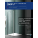 Боковая стенка SANTREK AQUA Luna-SP-1000-C-Chrome 100x185 стекло прозрачное, профиль хром