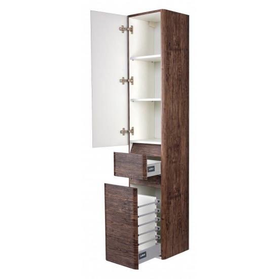 Шкаф-пенал STYLE LINE Атлантика 35 L Люкс Plus, с бельевой корзиной, старое дерево