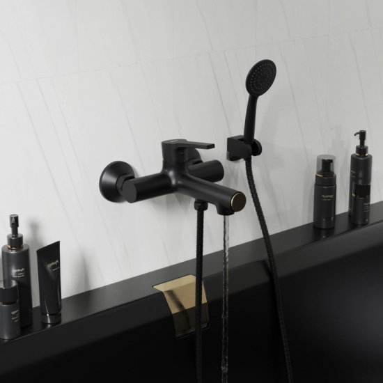 Смеситель для ванны MIXLINE ML23-01 Round Black ЧЁРНЫЙ