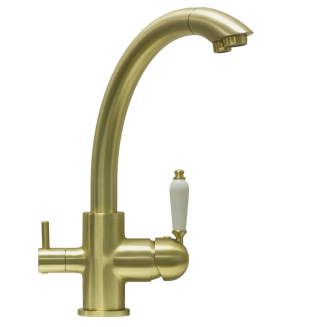 Смеситель для кухни с подключением к фильтру с питьевой водой SEAMAN Barcelone SSL-5382 Light Gold