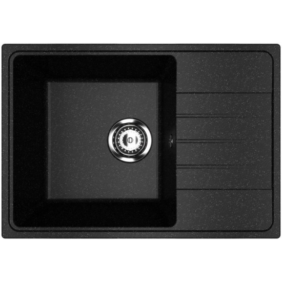 Мойка для кухни MIXLINE Ультра ML-GMU06 600х420 мм, чёрный
