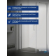 Душевой уголок SANTREK AQUA Luna-PNT-900-C-Chrome 90x90 профиль хром