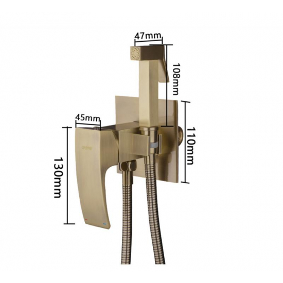 Гигиенический душ GAPPO G07-4 G7207-4 встраиваемый, со смесителем, бронза