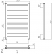 Полотенцесушитель водяной TERMINUS Ното П8 500х800