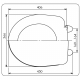 Сиденье для унитаза SANTEK Бореаль 1WH301949 для напольной чаши, полипропилен