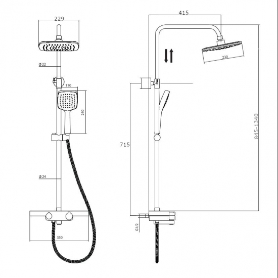 Душевая стойка RUSH Socotra ST4235-50