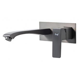 Смеситель для раковины FRAP H76 F1276-9 С ВНУТРЕННЕЙ ЧАСТЬЮ, оружейная сталь