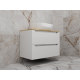Тумба с раковиной STYLE LINE Бали 80 белый софт со столешницей, раковина MODUO 50 Square