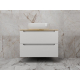 Тумба с раковиной STYLE LINE Бали 80 белый софт со столешницей, раковина MODUO 50 Square