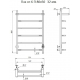 Полотенцесушитель электрический ТРУГОР Пэк 6 П 80х50 с выключателем