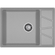 Мойка для кухни GRANFEST Vertex 680L чаша+крыло 680х500 мм, серый