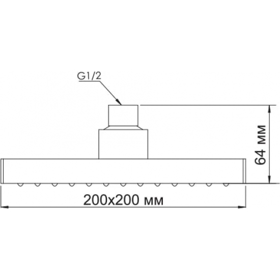 Верхний душ WasserKRAFT A028