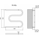 Полотенцесушитель водяной TERMINUS M-образный AISI 32х2 500х600