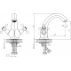 Смеситель для раковины DECOROOM DR54011 хром
