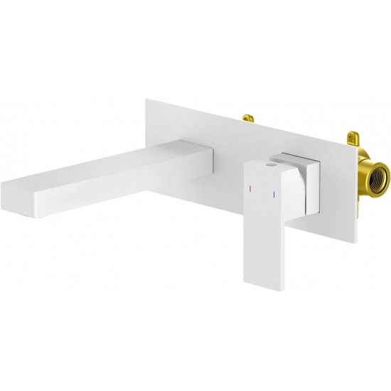 Смеситель для раковины TIMO Selene 2071/16SM С ВНУТРЕННЕЙ ЧАСТЬЮ матовый белый