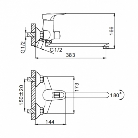 Смеситель для ванны FRAP F2228