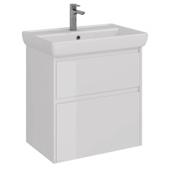 Тумба для комплекта LEMARK Combi 70, 2 ящика, белый глянец, под раковину Q70
