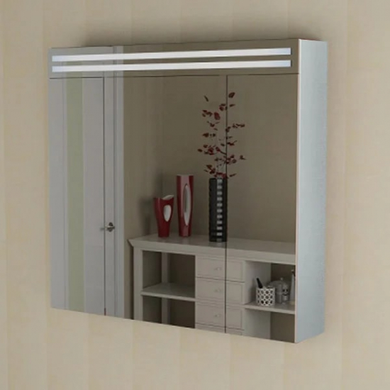 Зеркало-шкаф DE AQUA Эколь 80 с подсветкой