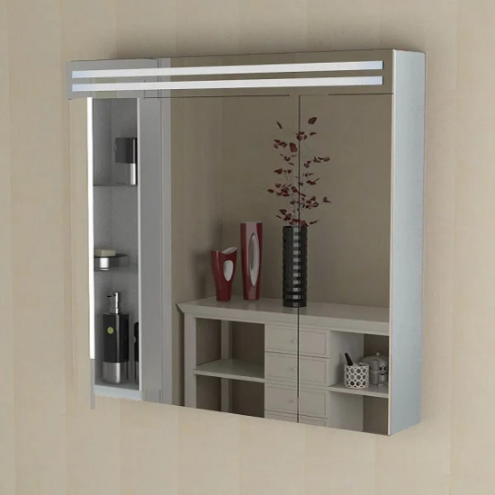 Зеркало-шкаф DE AQUA Эколь 80 с подсветкой
