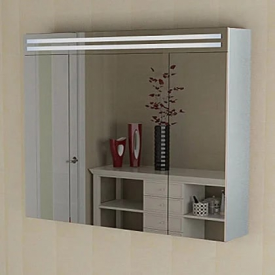 Зеркало-шкаф DE AQUA Эколь 100 с подсветкой