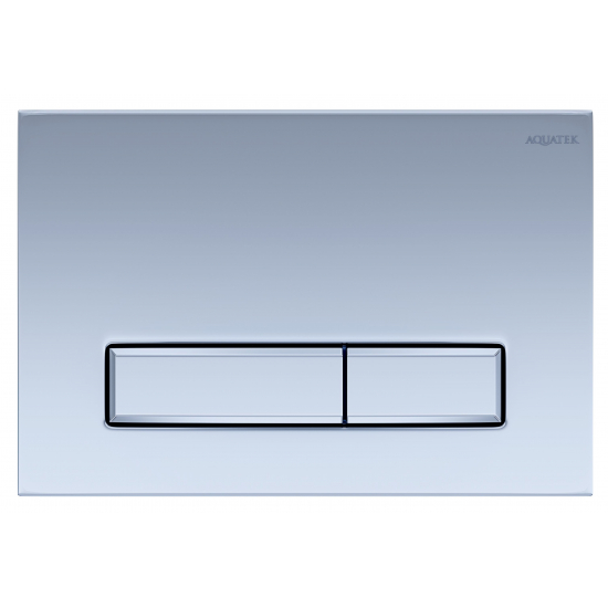 Кнопка для инсталляции AQUATEK KDI-0000024 Slim (009C) хром матовый, клавиши прямоугольные