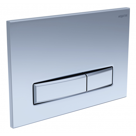 Кнопка для инсталляции AQUATEK KDI-0000024 Slim (009C) хром матовый, клавиши прямоугольные