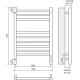 Полотенцесушитель электрический TERMINUS Аврора П9 500x700