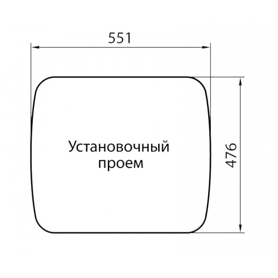 Мойка для кухни керамогранит GRANICOM G-003 (565*490мм), 1 чаша (грей)