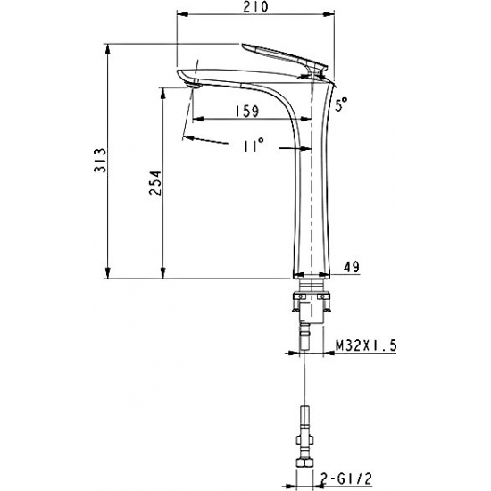 Смеситель для раковины TIMO Helmi 4011/00-16F белый/хром