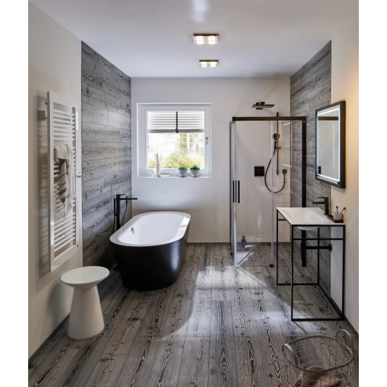 Термостатический смеситель встраиваемый HANSGROHE Ecostat Square 15714670 для душа, матовый чёрный