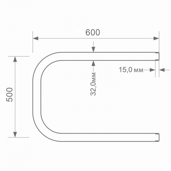 Полотенцесушитель водяной ZOX П-образный 50x60 1'' 