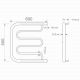 Полотенцесушитель водяной ZOX ПМ1 50х60 1'' полка Фокстрот-1