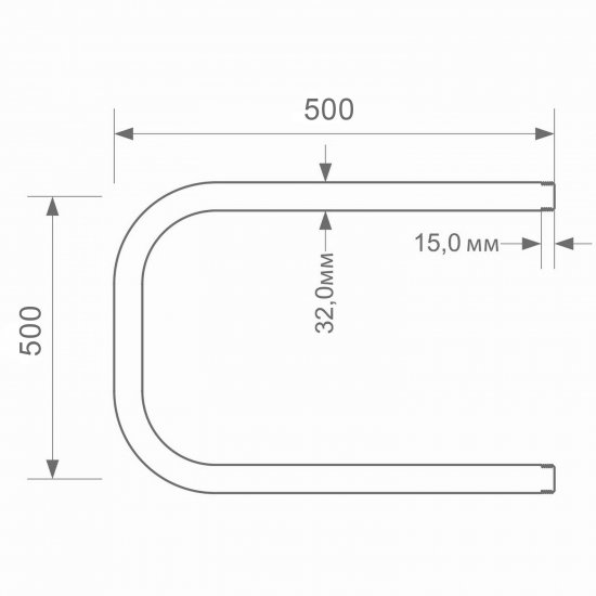 Полотенцесушитель водяной ZOX П-образный 50x50 1''