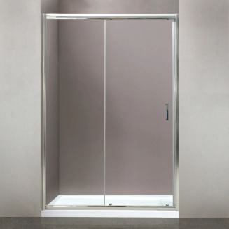 Душевая дверь в нишу BelBagno UNO-195-BF-1-155-C-Cr стекло прозрачное, профиль хром