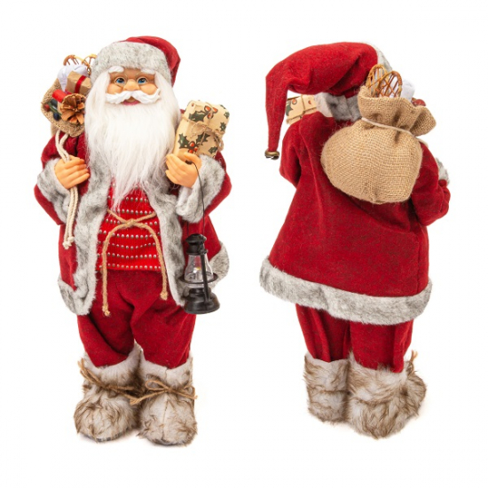 Фигурка Дед Мороз 60 см с фонарем (красный) (2)