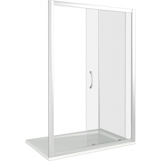 Душевая дверь в нишу BAS Good door Latte WTW-120-C-WE 120x185 стекло прозрачное, профиль белый