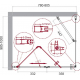 Душевой уголок BelBagno ALBANO-ASH-1-80/100-C-Cr стекло прозрачное