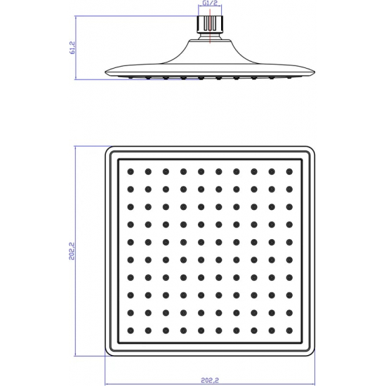 Верхний душ LEMARK LM8035C