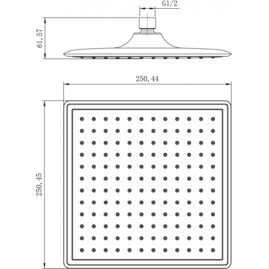 Верхний душ LEMARK LM8036C