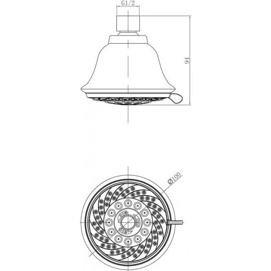 Верхний душ LEMARK LM8040C 5-функциональная