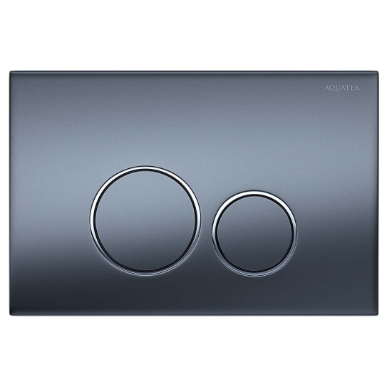 Кнопка для инсталляции AQUATEK KDI-0000035 (005C-1) оружейная сталь, клавиши круглые